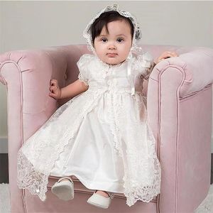 İlk Cemaat Elbiseleri Baptist Elbise Kız Doğum Günü Prenses 3 Parça Şapka Etek Dış İplik MQ1785