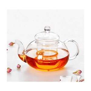 Kahve Çayı Setleri 1 PC Pratik Dirençli Şişe Bardağı Cam çaydanlık ile Infuser Çay Yaprağı Bitkisel Kahve 400ml 249 S2 Damla Teslimat Hom Dhety