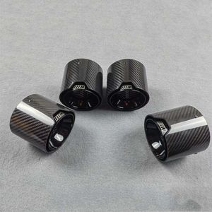 For BMW M3 G80 Exhaust Pipe M4 G82 G83 Muffler Tip Carbon Fiber Stainless Steel Full Glossy Black Car Tailpipe Nozzles