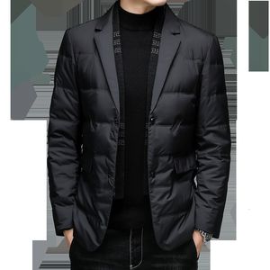 Erkek Suit Blazers Kış Tarzı 90 Beyaz Ördek Aşağı Yüksek Kaliteli Eşarp Yakası Günlük Takım Kıyafet Ceket 221208