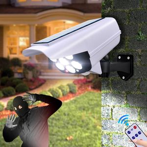 Güneş Duvar Işıkları Hareket Sensörü Güvenlik Kukla Kamera Kablosuz Açık IP65 Su Geçirmez 77 LED Işık 3 Mod Ev Bahçesi