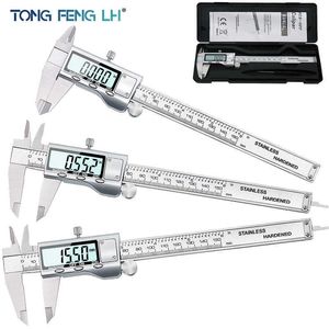 Ton09 6 inç 150mm Paslanmaz Çelik Elektronik Dijital Dijital Vernier Caliper Metal Mikrometre Ölçüm