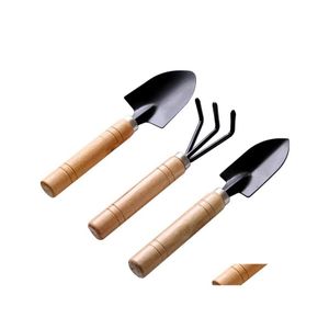 Spade Shovel 3 Pcs/Set Creative Gardening Tools Three Piece Mini Garden Small Rake Potted Plant Flowers Sn2528 Drop Delivery Home Dh7Jn