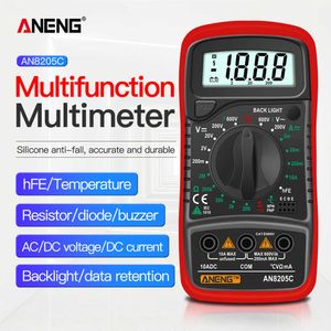 ANENG AN8205C Dijital Multimetre AC/DC Ammeter Volt OHM Test Cihaz Termokupl LCD Arka Işığı ile Multimetro Taşınabilir