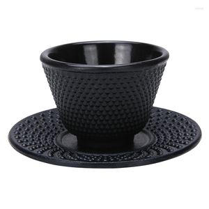 Kupalar Dökme Demir Çay Fincanları Set Çay Bardakları İçecek İşleri Çin El Yapımı Kahve Araçları Sağlık Polka Dot Cup Pot Retro