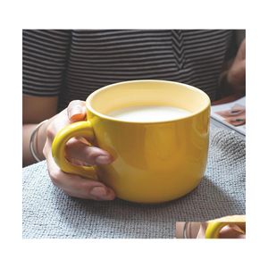 Kupalar Yaratıcı Nordic Coffee Mug İçecek Süt Ofis Kahvaltı Modern Seramik Arkadaş Tazas De Cafe İçme Gözleri BK50 DROP TESLİMİ DH2D8