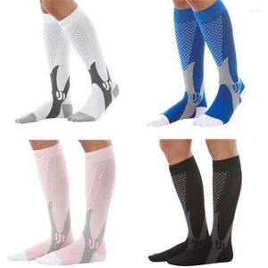 Erkek Çorap Bakır Erkek Kadınlar Yumuşak Diz Sıkıştırma Konforlu Uzun Buzağı Shin Bacak Çalışan Spor Kolları
