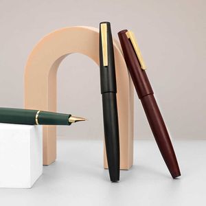 Jinhao 80 Gold Edition Fiber Fountain Pen Retro Color Wood-like Mellow Extra Fine Nib for Writing Office School A7124