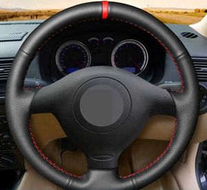 Customized Car Steering Wheel Cover Braid Leather For Volkswagen VW Golf 4 Passat B5 1996-2003 Seat Leon 1999-2004 Polo