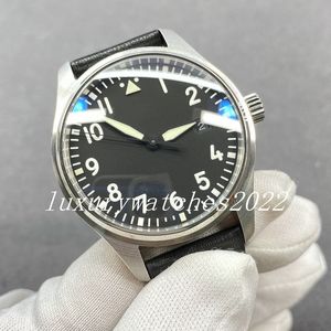 Yeni Lüks Saat 40mm Siyah Arap Numaralı Arama Tarihi Ref.328301 Orijinal Lether Strap Little Prens Mens Otomatik Pilot Saatler Orologio Di Lusso