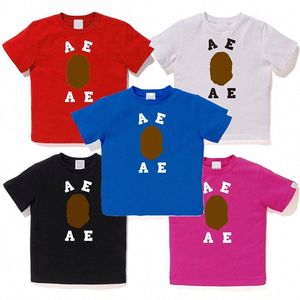 Çocuk T-Shirt Maymunlar Tasarımcı Gençlik Tişörtleri Yan Çift Taraflı Kamuflaj Köpekbalığı Tshirts Giysileri Renkli Çocuklar Bebek Printt-Shirt Kaju Aydınlık Toddl U6HD#