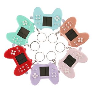 Parti iyilikleri elden taşınan retro konsol tuğla oyunu çocuklar eğitim fidget oyuncaklar bulmaca oyunu anahtar yüzük