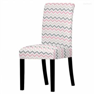 Der Stuhl deckt farbenfrohe einfache, gestreifte Musterabdruck ab, abnehmbares Abdeck