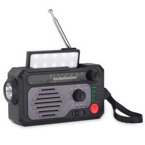 AM/FM/WB/Radio One Multifunction Hand Crank Solar Powered Accain Radio Radio Outdoor светодиод