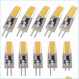 Other Led Lighting 10Pcs Lot Dimmable G4 Cob Lamp 6W Bb Ac Dc 12V 220V Candle Sile Lights Replace 40W Halogen For Chandelier Drop De Dhvyx