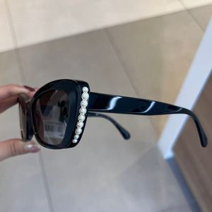 Солнцезащитные очки «кошачий глаз» с жемчугом, черные, серые солнцезащитные очки, женские солнцезащитные очки, очки, защита от ультрафиолета, с коробкой