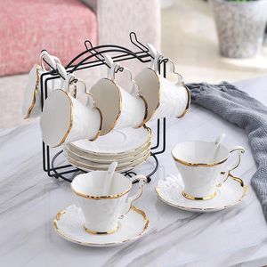 Cups Saucers European Creative Ceramic Bone China Scented Tea Coffee Cup And Saucer Set