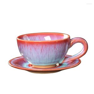 Кофейный чай наборы керамическая печь Изменить европейские маленькие роскошные чашки набор набор для матовой глазурки винтажные подарки
