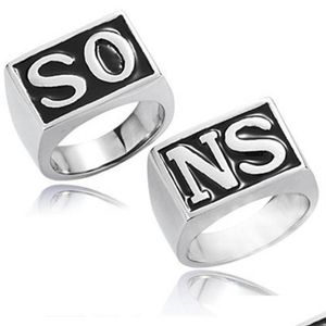 Bant Rings 2pcs Anarşi erkeklerinin oğulları rock punk cosplay kostüm sier boyutu 813 motosiklet yüzüğü parmak181g damla dağıtım takı dhrwn