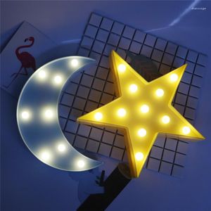 Lampade da tavolo Lovely Cloud Led Lamp Night Light Star Moon Romantico 3D Wall Marquee Sign For Kids Bambini Regalo Decorazioni per la camera da letto