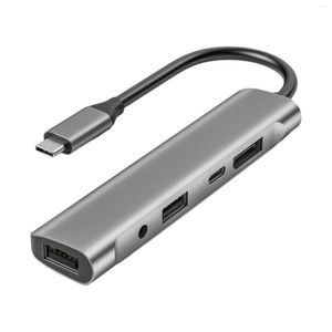 1 USB C HUB 60W PD Şarj Cihazı 3,5mm Jack Dongle Adaptörü Tabletler için Dizüstü Bilgisayar Monitörü Projektör Kulaklıkları
