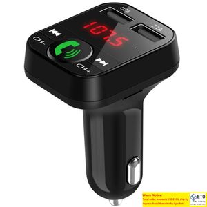 Cep Telefon Şarj Cihazları Araba Kiti Handfree Kablosuz Bluetooth FM Verici LCD MP3 Pansiyonu USB Şarj Cihazı Aksesuarları