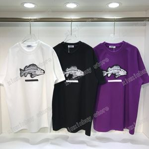 xinxinbuy erkekler tasarımcısı yok etti tee t shirt paris balık kemiği mektupları yama kısa kollu pamuk kadınlar gri siyah xs-2xl