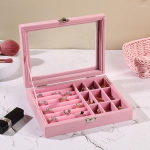 Jewelry Pouches Fashion Simple Window Box Earring Studs Earrings Necklace Sorting Storage Accessories Organizing Boxes