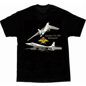 Erkek Tişörtleri Rus Tupolev Tu-160 Blackjack Stratejik Bombacı Gömlek. Kısa kollu pamuklu gündelik tişörtler gevşek üst boyut S-3XL
