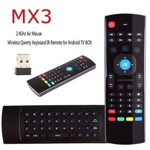 MX3 Air Mouse Voice Backlight Control Remote Control 2.4g RF Teclado sem fio para Android TV Box X96 X4 H96