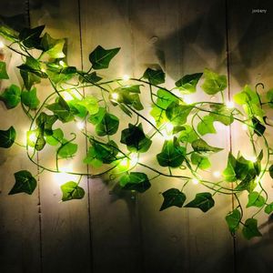 Saiten 2M Blattform LED-String-Lichter Ivy Fairy Garland Lampe für Weihnachten Wohnzimmer Dekor Garten Outdoor-Dekorationen Navidad 2022