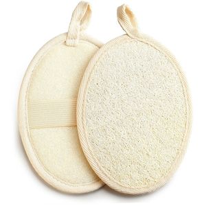 Soft Exfoliating Loofah Natural Body Back Sponge Strap Handle Bath Shower Massage Spa Scrubbers Brushes Skin body washing pad