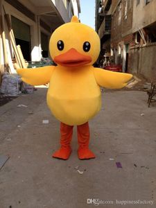 2018 Fabrika Satış Sıcak Büyük Sarı Kauçuk Ördek Maskot Kostüm Karikatür Kostüm Ücretsiz Yaparak