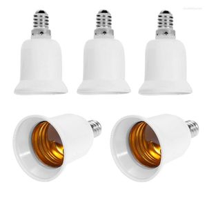 Держатели лампы от E14 в E27 Blab Base Base Holder Turner Overt Adapter Ourning Fireproof Home Room Lighting 1/2/3/5PCS