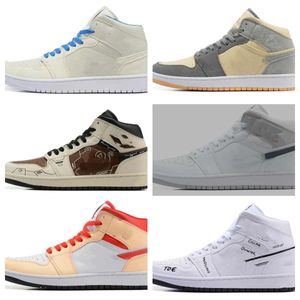 Basketball Shoes Hotsale Authentic 1 High OG Basketball Men Women 1S sail Photon Dust White