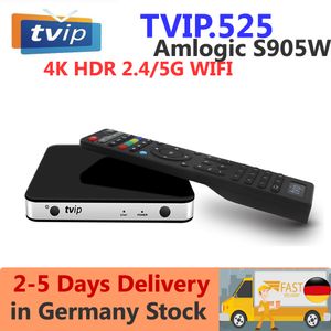 TVIP525 Stalker TV Kutusu 4K UHD S905W Dört Çekirdek 2.4/5G WiFi 1GB 8GB TVIP 525 VS TVIP605 Linux OS STB TVIP Medya Player Stock Almanya'da