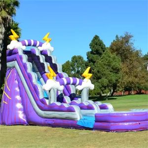 Outdoor Games Backyard kids entertainment inflable waterslide jumping bouncing castle inflatable water slide with pool