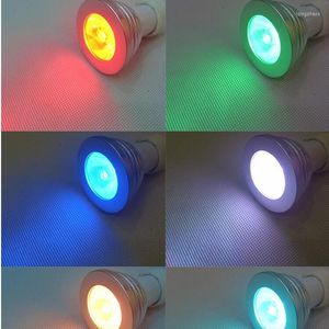 Dimmable Gu5.3 220V RGB LED spot ışığı 16 renk 3W ampul lambası 24Key IR Uzaktan Kumanda