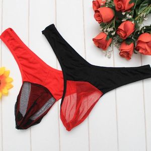 UNDUPANT 1 PC SATILIK Erkekler Seksi Şeffaf Tangs G-Strings Erkek Giyim Kafesi Nefes Alabaç Kılavuzu