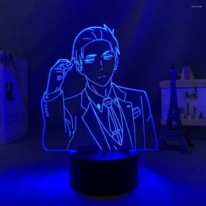Ночные огни аниме -фигура светодиодные световые манга. Детектив -миллионер баланс Unlimited Huesca Lamp Kawaii Decor