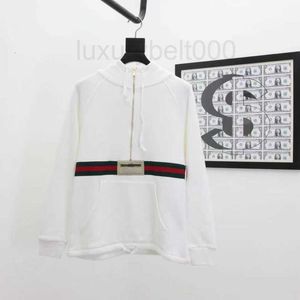 Erkek Hoodies Sweatshirts Tasarımcı Çift G Top erkek Sonbahar ve Kış Hoodie Sandık Mektup Jumper Klasik Renk Kontrast Stripe Gevşek Sıradan Kazak İnce Ceket MXLY