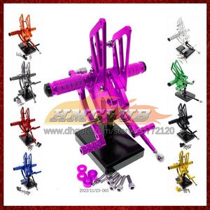 Motosiklet Ayarlanabilir CNC Ayak Dinlenme Kawasaki Ninja ZZR1400 1400 ZZR-1400 2006 2007 2008 2010 2011 2011 CNC Ayak Pegs Ayak Dönemi Rearsset 8color