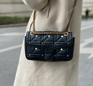 Rhinestone moda kadın çanta inci crossbody vintage sanat omuz çantası zincirleri çanta parti çapraz vücut lüks yüksek kaliteli omuz çantaları toptan kılıf