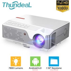 Projektörler Thundeal Full HD Native 1080p Projektör TD96 TD96W Projetor LED Kablosuz WiFi Android Multi ekran Beamer 3D Video HD ProYector T221216