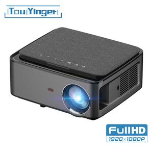 Projektörler ToUinger RD828 1080p Full HD Projektör WiFi Çok Ekranlı Projetor 1920 X 1080P Akıllı Telefon Beamer 3D Ev Sineması Video Sineması T221216