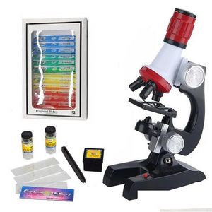 Science Discovery Microscope Kit Lab Led 100X400X1200X Домашняя Школа Развивающие Игрушки Оптовая Подарок Изысканный Биологический Для Детей Chi Dh5He