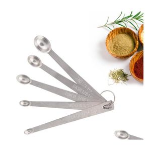 Other Bakeware Baking Tools Stainless Steel Mini Measuring Spoon Fivepiece Combination Seasoning Drop Delivery Home Garden Kitchen D Otbdw
