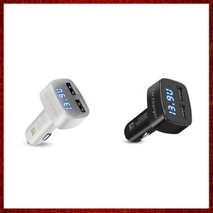 CC372 Adaptador de carregador de carro USB duplo 5V 3.1a 2 Carregador de porta para Samsung com tens￣o/temperatura/corrente Digital LED Display
