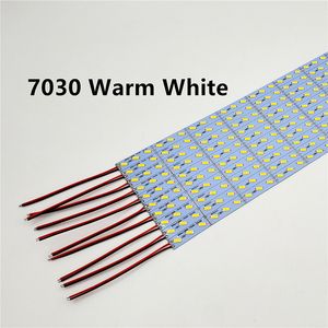 50cm 100cm LED sert şerit çubuk ışık 7030 SMD 72LED 1M Sıcak Beyaz 12V Dolap Mutfak 12mm İç Mekan Işıkları Fabrika Tedarik