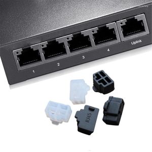 Bilgisayar Kabloları 100 PCS Siyah Ethernet Hub Port RJ45 Toz Kapak Kapağı Koruyucu Fiş Kadın Jack için